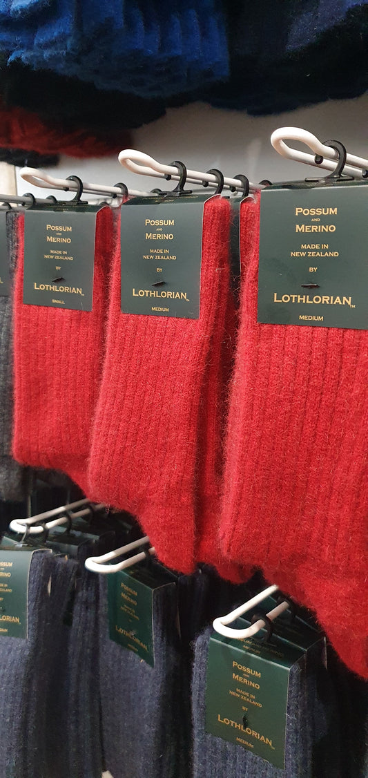Lothlorian Ribbed Merino & Possum Socks
